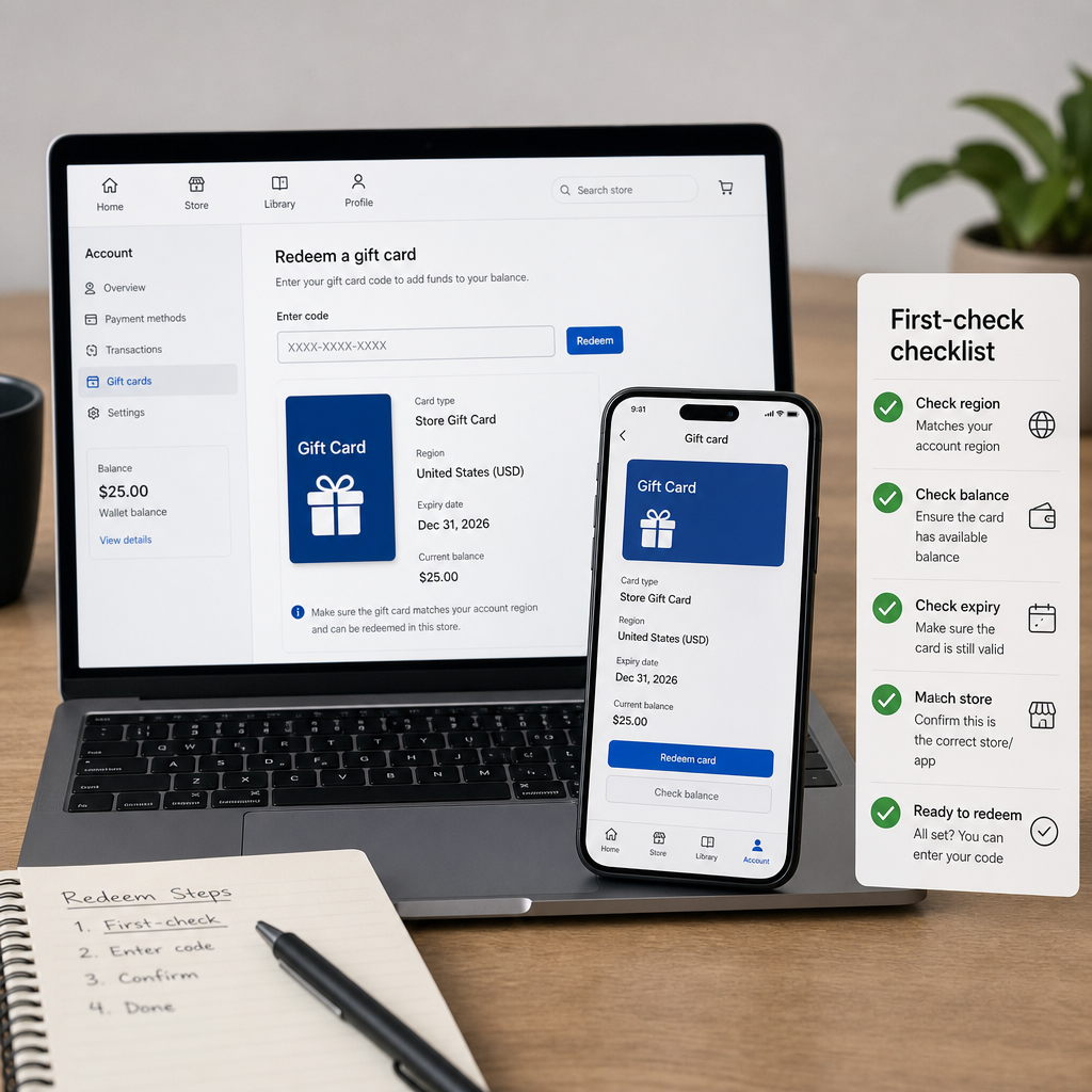 Gift Card Redeem Code Activation Steps for Beginners