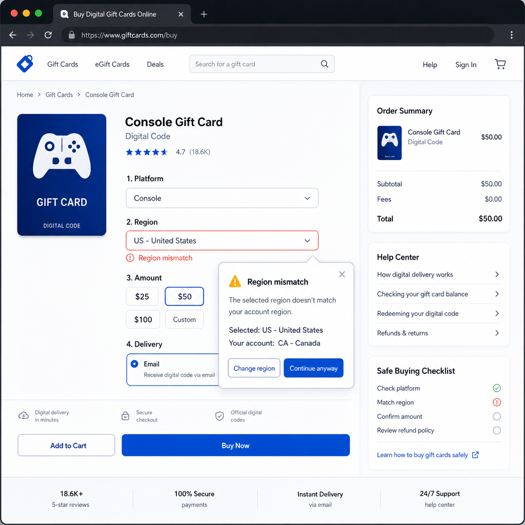 How to Buy Gift Card Digital Codes Safely