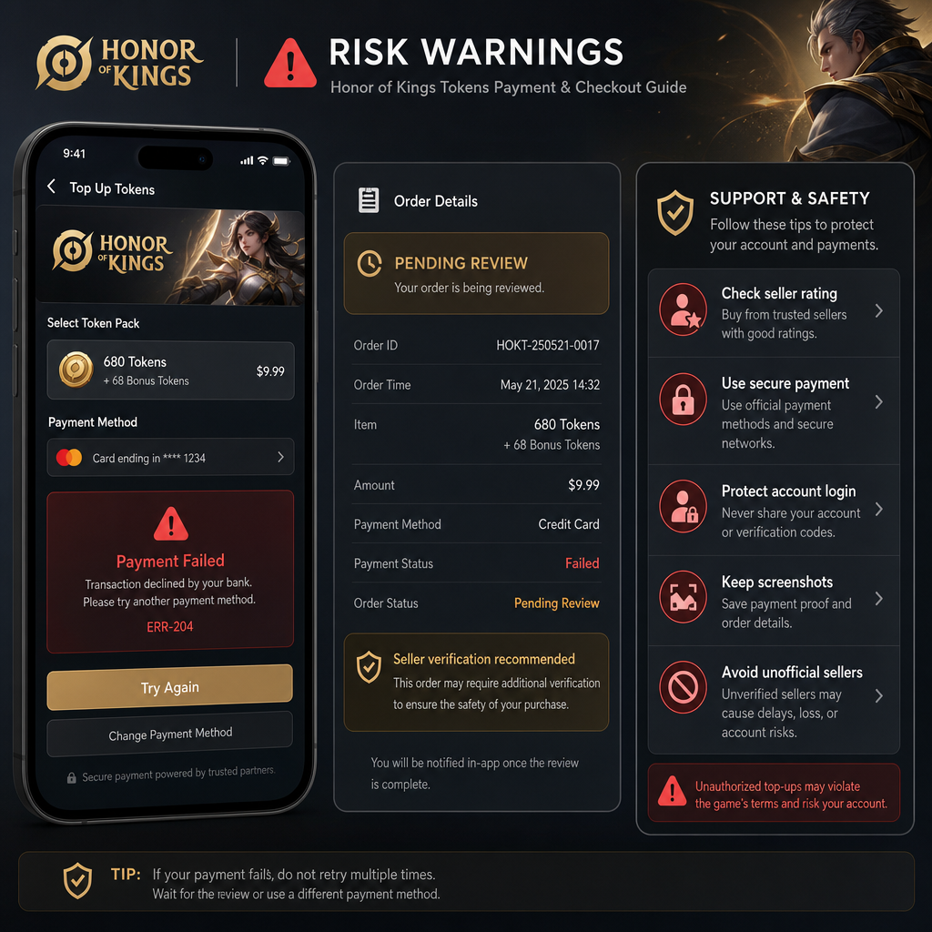 Security warning for unofficial game top up and payment risks Security warning for unofficial game top up and payment risks
