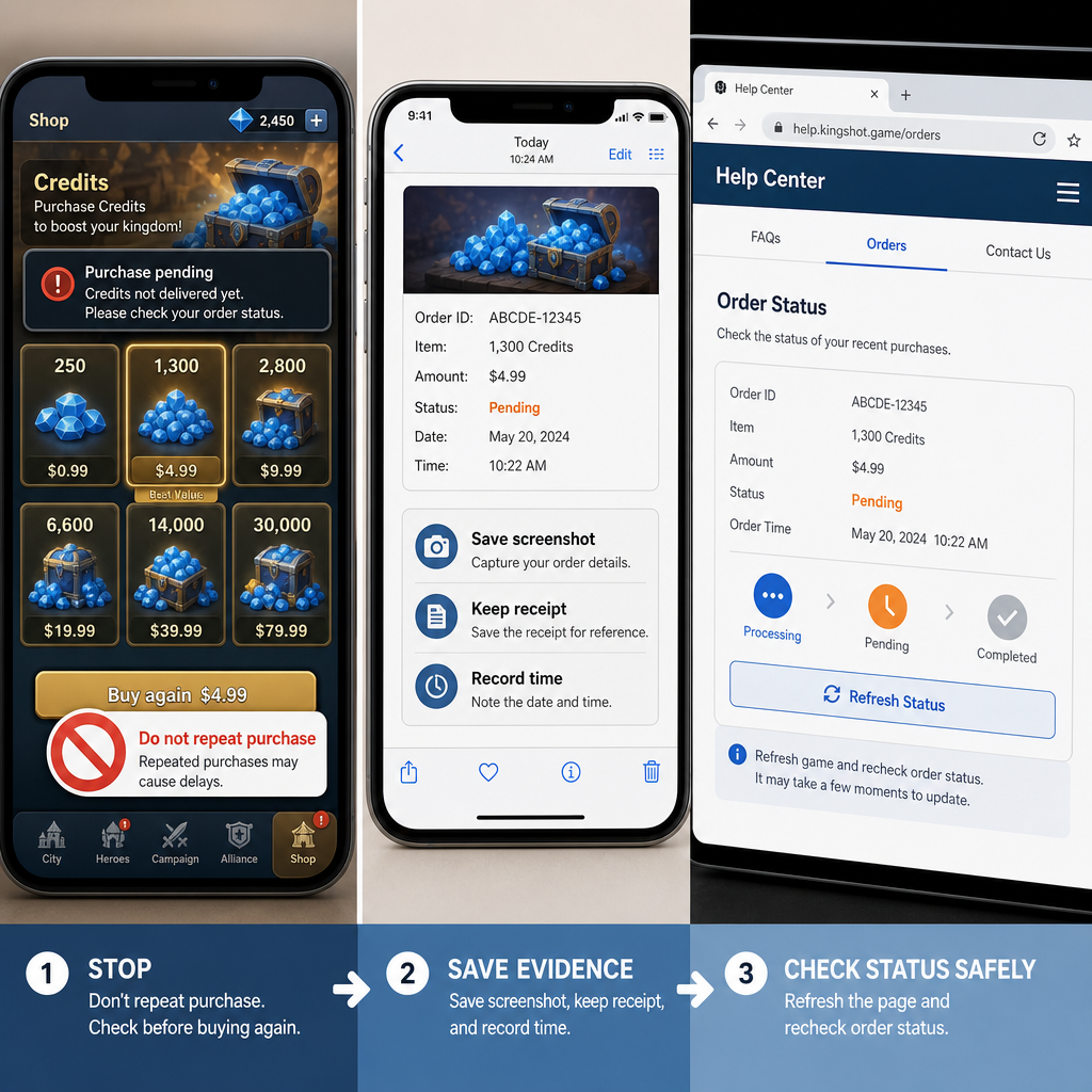 Step by step recharge troubleshooting workflow for missing game currency Step by step recharge troubleshooting workflow for missing game currency