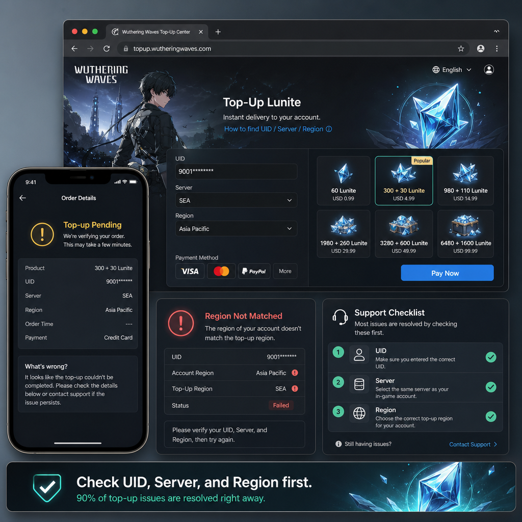 Final account verification check for Wuthering Waves Lunite delivery issues